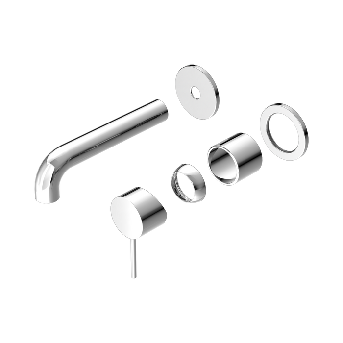 Nero Mecca Wall Basin/Bath Mixer Separate Back Plate 120mm Trim Kits Only - Chrome