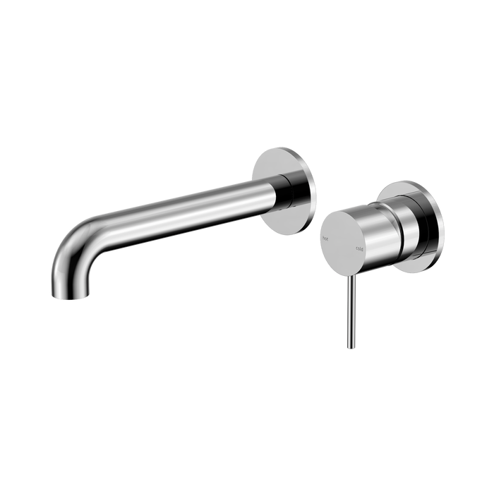 Nero Mecca Wall Basin/Bath Mixer Separate Back Plate 160mm - Chrome