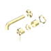 Nero Mecca Wall Basin/Bath Mixer Separate Back Plate 160mm Trim Kits Only - Brushed Gold