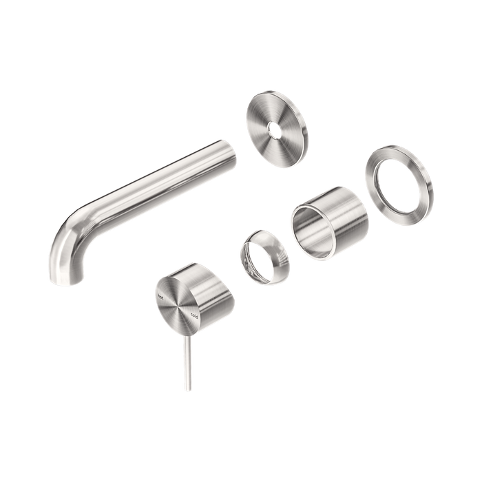 Nero Mecca Wall Basin/Bath Mixer Separate Back Plate 160mm Trim Kits Only - Brushed Nickel