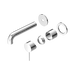 Nero Mecca Wall Basin/Bath Mixer Separate Back Plate 160mm Trim Kits Only - Chrome