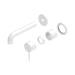 Nero Mecca Wall Basin/Bath Mixer Separate Back Plate 160mm Trim Kits Only - Matte White