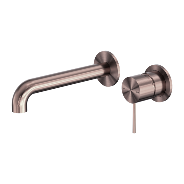 Nero Mecca Wall Basin/Bath Mixer Separate Back Plate 260mm