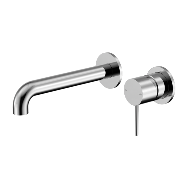 Nero Mecca Wall Basin/Bath Mixer Separate Back Plate 260mm