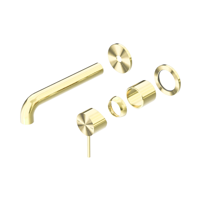 Nero Mecca Wall Basin/Bath Mixer Separate Back Plate 185mm Trim Kits Only - Brushed Gold