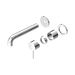 Nero Mecca Wall Basin/Bath Mixer Separate Back Plate 185mm Trim Kits Only - Chrome