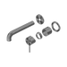 Nero Mecca Wall Basin/Bath Mixer Separate Back Plate 185mm Trim Kits Only - Gun Metal