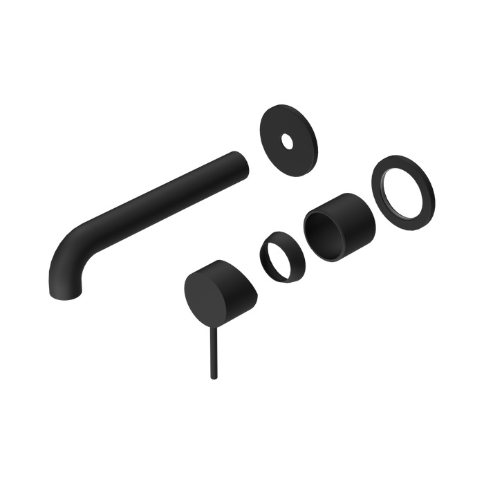Nero Mecca Wall Basin/Bath Mixer Separate Back Plate 185mm Trim Kits Only - Matte Black