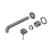 Nero Mecca Wall Basin/Bath Mixer Separate Back Plate 230mm Trim Kits Only - Gun Metal