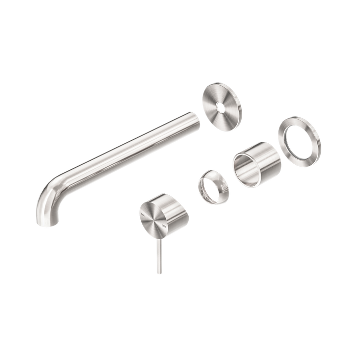 Nero Mecca Wall Basin/Bath Mixer Separate Back Plate 260mm Trim Kits Only - Brushed Nickel