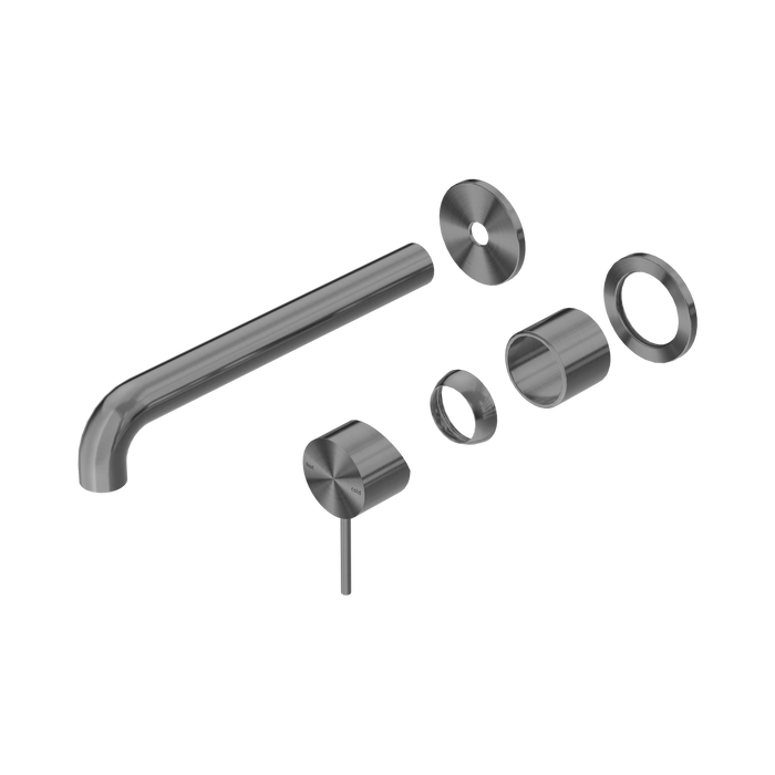 Nero Mecca Wall Basin/Bath Mixer Separate Back Plate 260mm Trim Kits Only - Gun Metal
