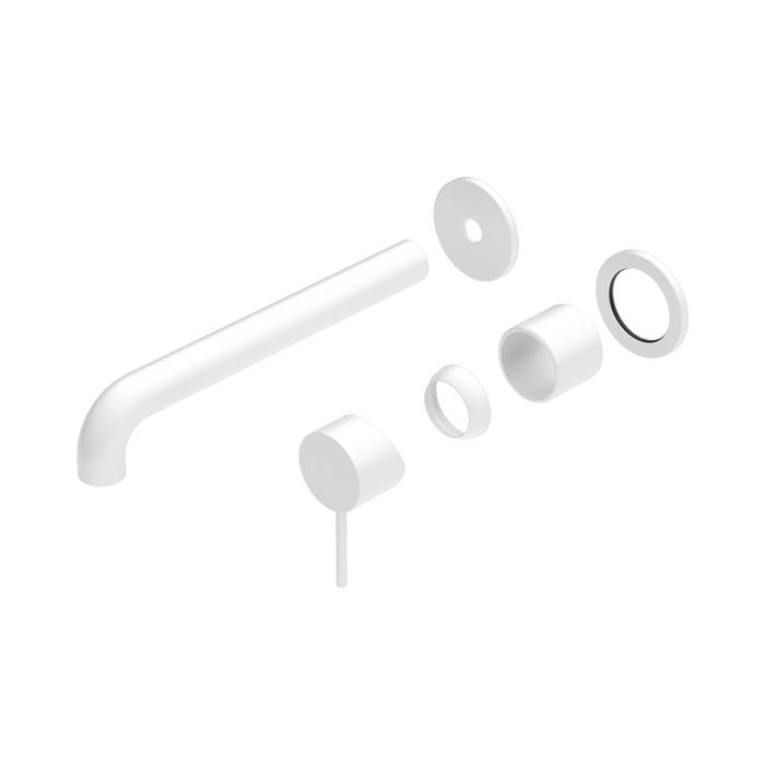 Nero Mecca Wall Basin/Bath Mixer Separate Back Plate 260mm Trim Kits Only - Matte White