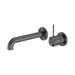 Nero Mecca Wall Basin/Bath Mixer Separate Back Plate Handle Up 120mm - Gun Metal