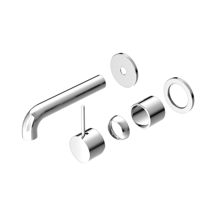 Nero Mecca Wall Basin/Bath Mixer Separate Back Plate Handle Up 120mm Trim Kits Only - Chrome