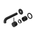 Nero Mecca Wall Basin/Bath Mixer Separate Back Plate Handle Up 120mm Trim Kits Only - Matte Black