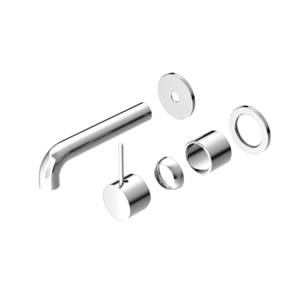 Nero Mecca Wall Basin/Bath Mixer Separate Back Plate Handle Up 185mm Trim Kits Only