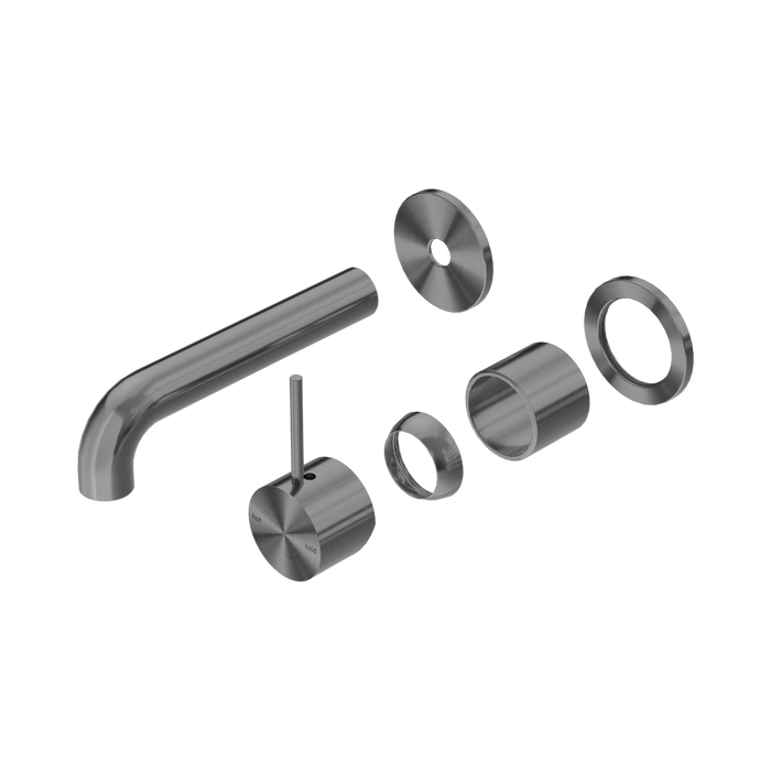 Nero Mecca Wall Basin/Bath Mixer Separate Back Plate Handle Up 160mm Trim Kits Only - Gun Metal