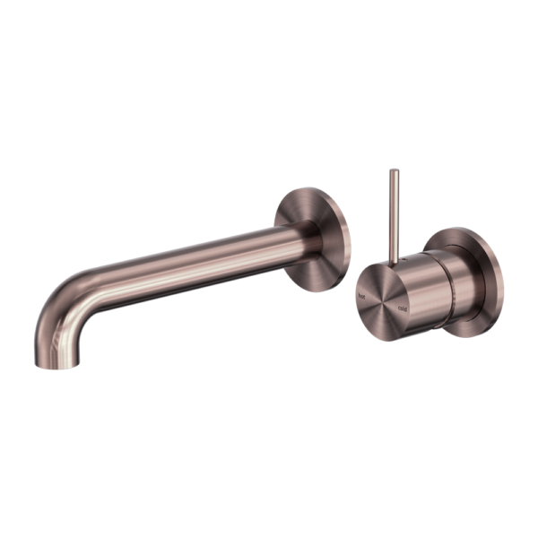 Nero Mecca Wall Basin/Bath Mixer Separate Back Plate Handle Up 160mm