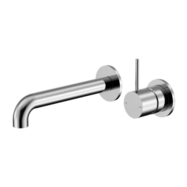 Nero Mecca Wall Basin/Bath Mixer Separate Back Plate Handle Up 230mm