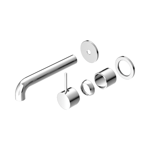 Nero Mecca Wall Basin/Bath Mixer Separate Back Plate Handle Up 185mm Trim Kits Only - Chrome