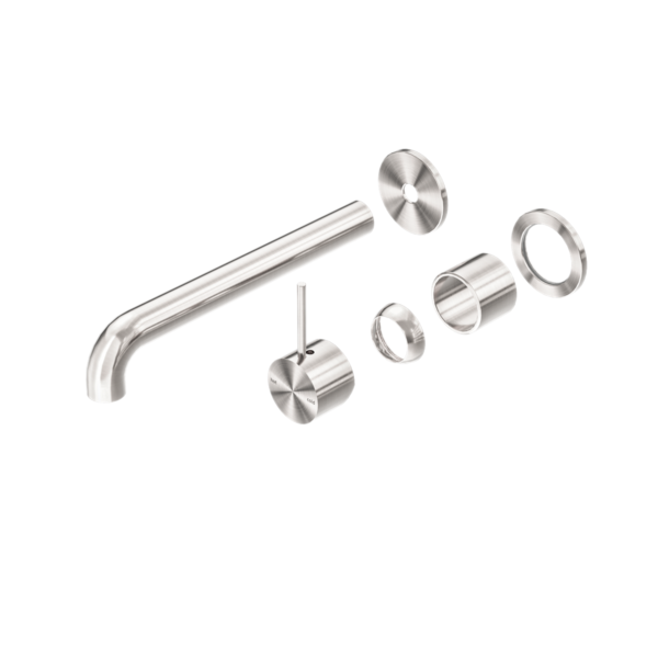 Nero Mecca Wall Basin/Bath Mixer Separate Back Plate Handle Up 185mm Trim Kits Only