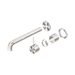 Nero Mecca Wall Basin/Bath Mixer Separate Back Plate Handle Up 260mm Trim Kits Only - Brushed Nickel