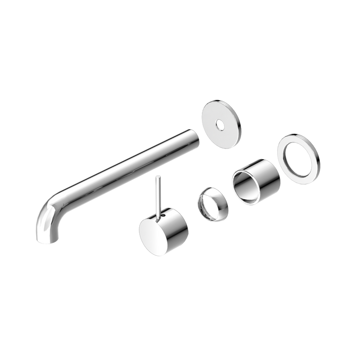Nero Mecca Wall Basin/Bath Mixer Separate Back Plate Handle Up 260mm Trim Kits Only - Chrome