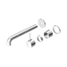 Nero Mecca Wall Basin/Bath Mixer Separate Back Plate Handle Up 260mm Trim Kits Only - Chrome