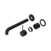 Nero Mecca Wall Basin/Bath Mixer Separate Back Plate Handle Up 260mm Trim Kits Only - Matte Black