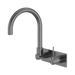 Nero Mecca Wall Basin/Bath Mixer Swivel Spout Handle Up - Gun Metal