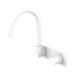 Nero Mecca Wall Basin/Bath Mixer Swivel Spout Handle Up - Matte White