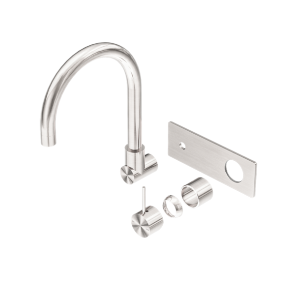 Nero Mecca Wall Basin/Bath Mixer Swivel Spout Handle Up Trim Kits Only