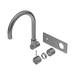 Nero Mecca Wall Basin/Bath Mixer Swivel Spout Handle Up Trim Kits Only - Gun Metal