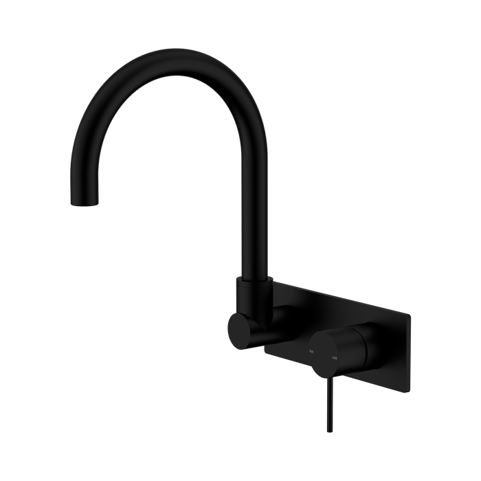 Nero Mecca Wall Basin/Bath Mixer Swivel Spout - Matte Black