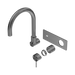 Nero Mecca Wall Basin/Bath Mixer Swivel Spout Trim Kits Only - Gun Metal