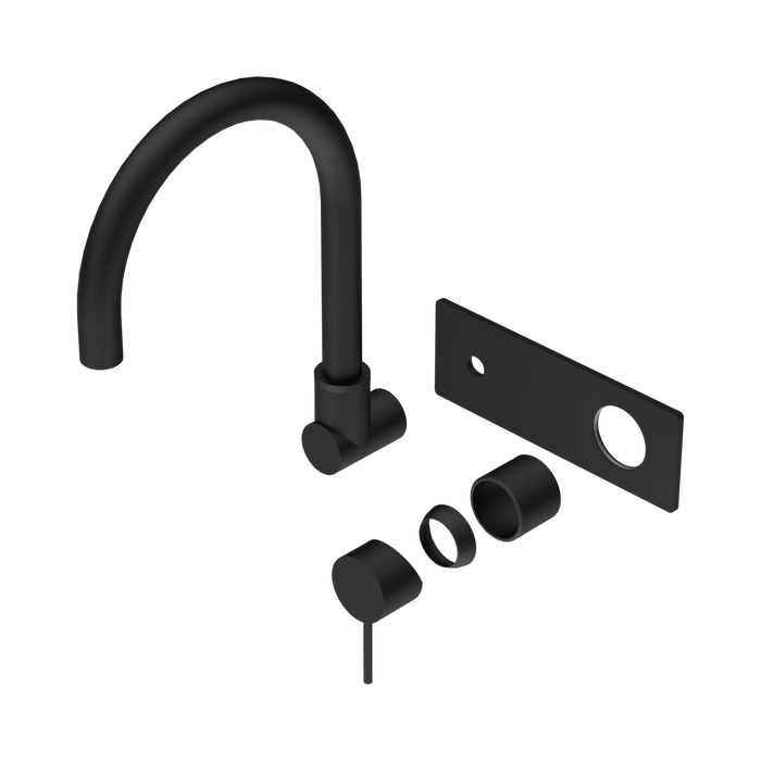 Nero Mecca Wall Basin/Bath Mixer Swivel Spout Trim Kits Only - Matte Black