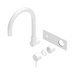 Nero Mecca Wall Basin/Bath Mixer Swivel Spout Trim Kits Only - Matte White
