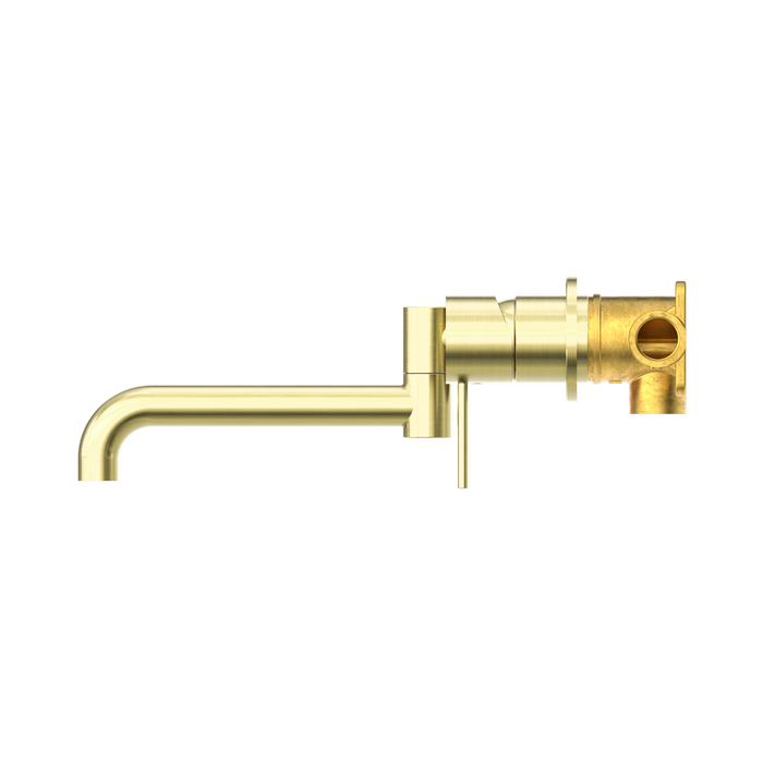 Nero NR221910RBG Mecca Wall Basin Bath Mixer Swivel Spout 225mm Brushed Gold image 3 | SKU: NR221910RBG