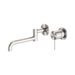 Nero Mecca Wall Basin/Bath Mixer Swivel Spout 225mm - Brushed Nickel