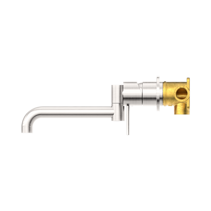 Nero NR221910RBN Mecca Wall Basin Bath Mixer Swivel Spout 225mm Brushed Nickel image 3 | SKU: NR221910RBN