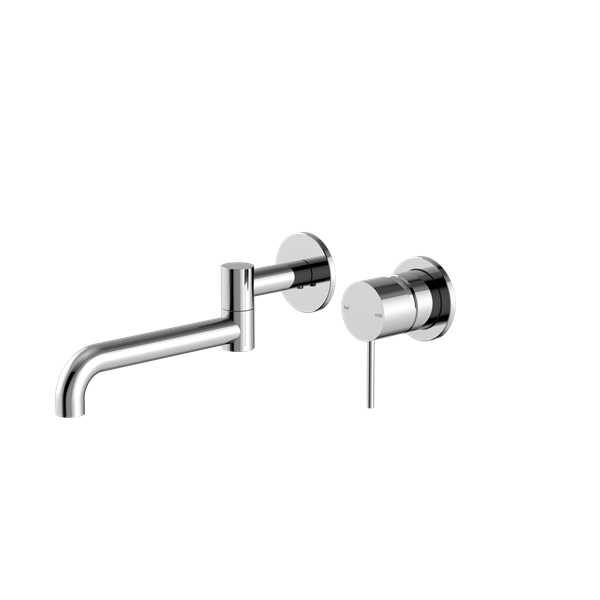 Nero Mecca Wall Basin/Bath Mixer Swivel Spout 225mm