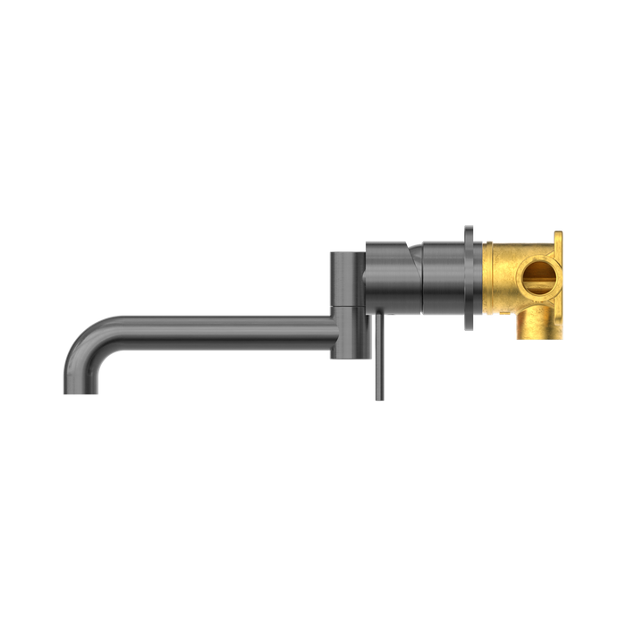Nero NR221910RGM Mecca Wall Basin Bath Mixer Swivel Spout 225mm Gun Metal image 3 | SKU: NR221910RGM