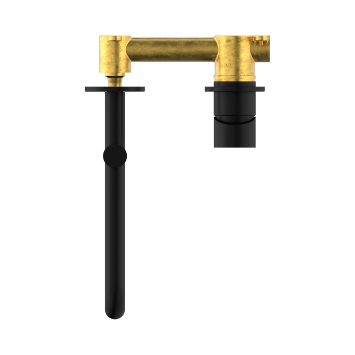 Nero NR221910RMB Mecca Wall Basin Bath Mixer Swivel Spout 225mm Matte Black image 2 | SKU: NR221910RMB