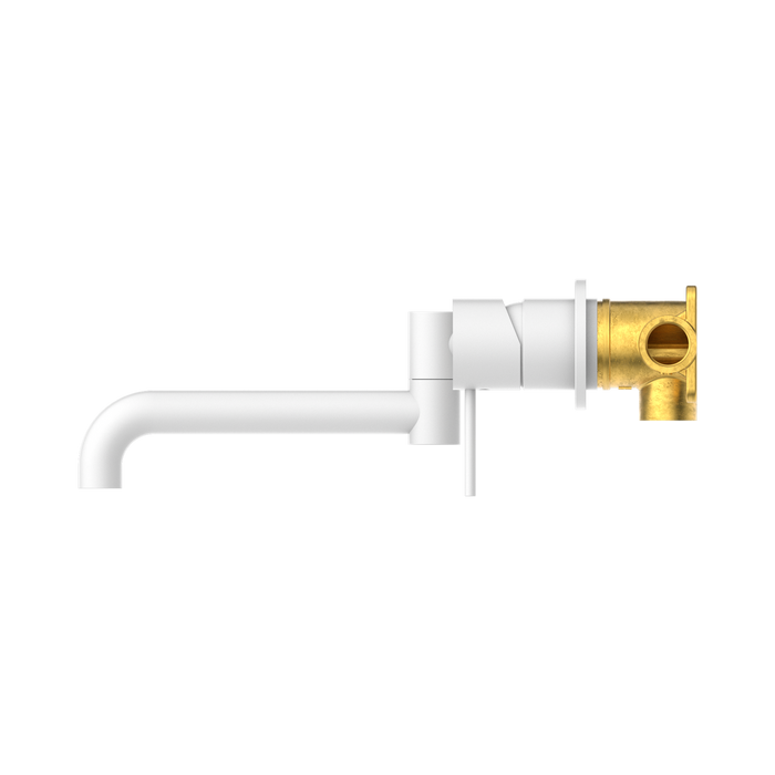 Nero NR221910RMW Mecca Wall Basin Bath Mixer Swivel Spout 225mm Matte White image 3 | SKU: NR221910RMW