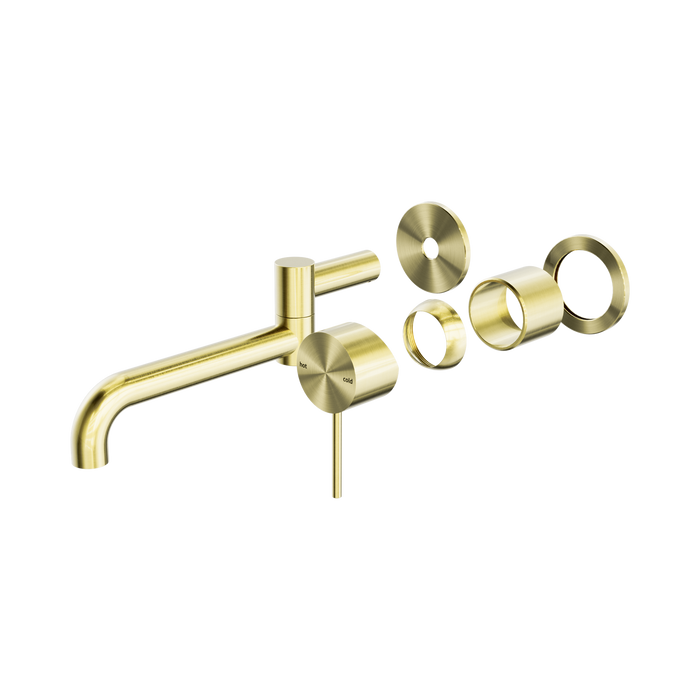 Nero Mecca Wall Basin/Bath Mixer Swivel Spout 225mm Trim Kits Only - Brushed Gold