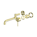 Nero Mecca Wall Basin/Bath Mixer Swivel Spout 225mm Trim Kits Only - Brushed Gold