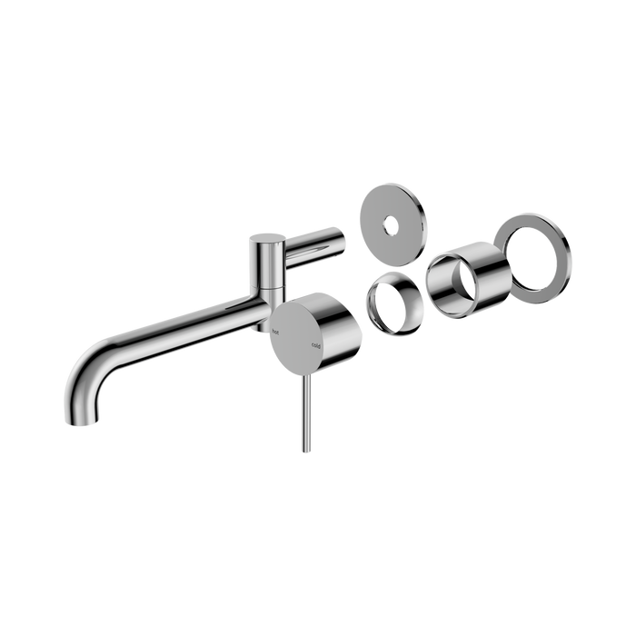 Nero Mecca Wall Basin/Bath Mixer Swivel Spout 225mm Trim Kits Only - Chrome