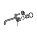 Nero Mecca Wall Basin/Bath Mixer Swivel Spout 225mm Trim Kits Only - Gun Metal