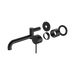 Nero Mecca Wall Basin/Bath Mixer Swivel Spout 225mm Trim Kits Only - Matte Black