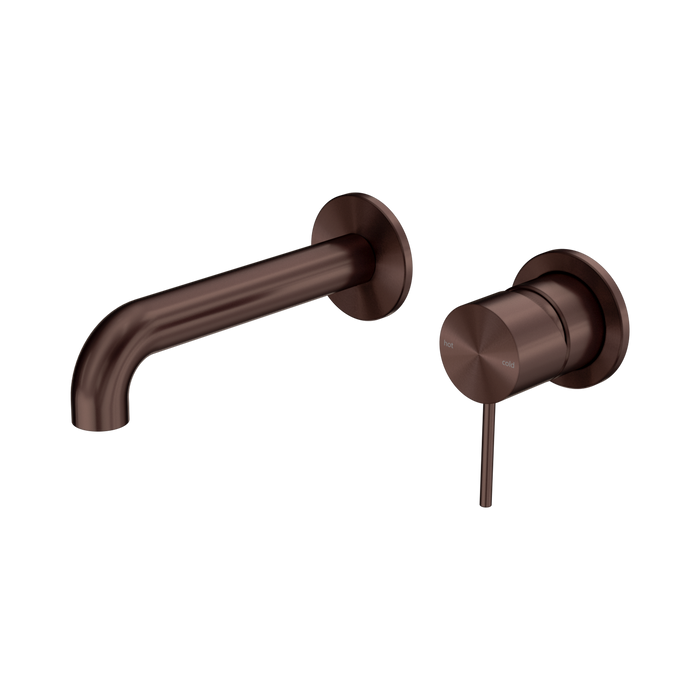Nero Mecca Wall Basin/Bath Mixer Separate Back Plate 160mm - Rome Bronze